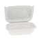 Pactiv Vented Microwavable Hinge-Lid Takeout Container, 9x6x3.1, White, PK170 PK YCNW0205 - alternate 2